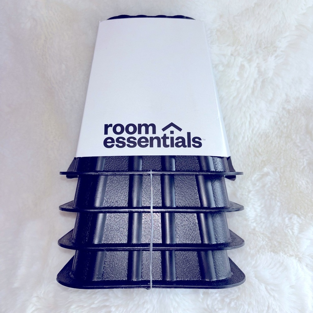 BLACK Bed Plastic Leg Riser Lift -4 pack NWTS